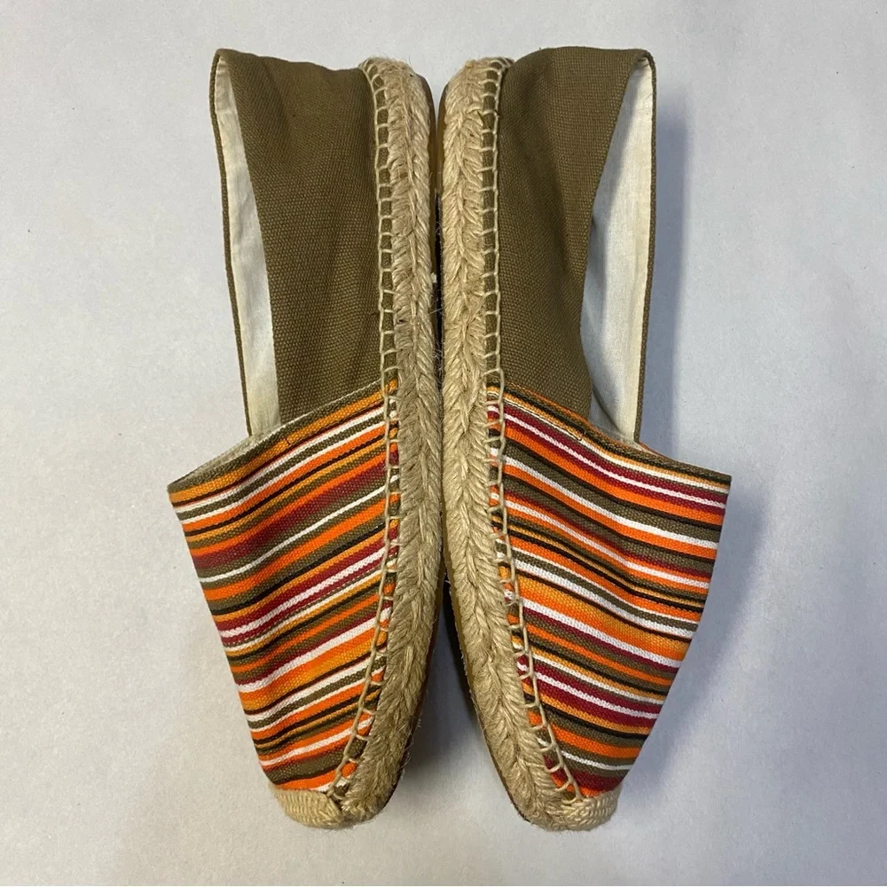 Sam Edelman Womens Verona Shoes Espadrille Flats Size 9.5 Stripe Fabric Colorful
